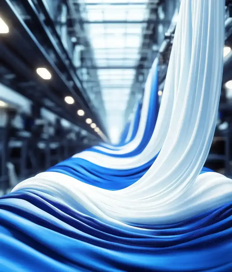 A modern embroidery machine at Hirdaramani apparel plant embroidering a logo