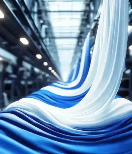 A modern embroidery machine at Hirdaramani apparel plant embroidering a logo