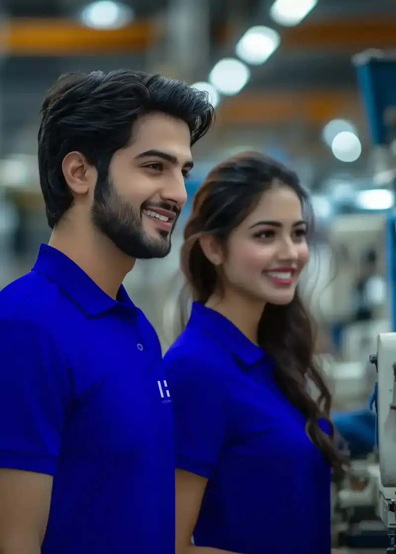 Two employees of Hirdaramani Bangladesh apparel plant